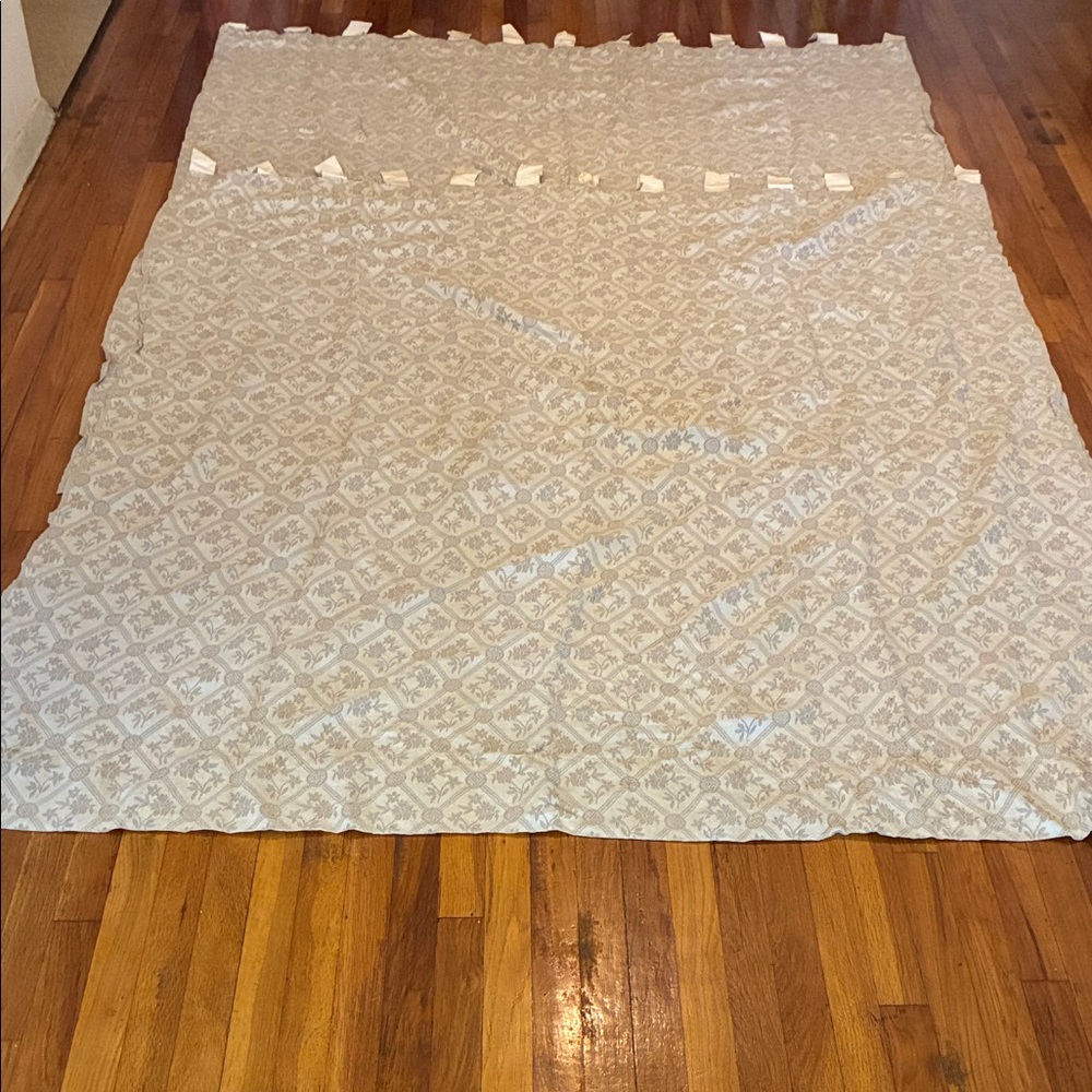 ABC Carpet & Home Set of two Beige and Cream Curtains